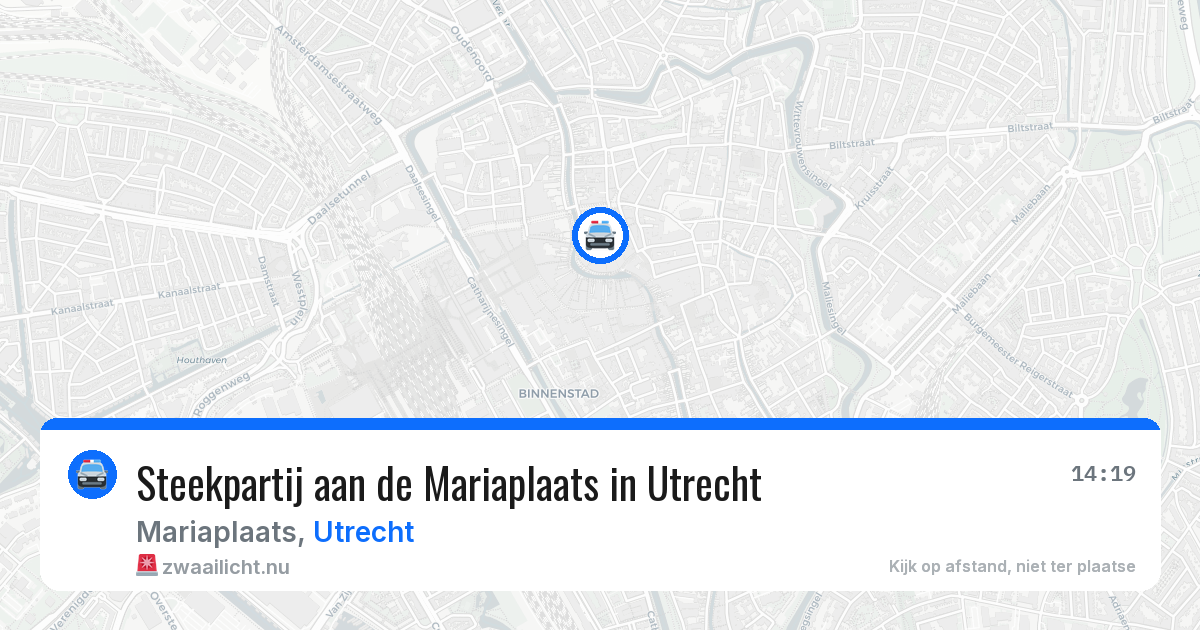 Steekpartij aan de Mariaplaats in Utrecht — 25 mei 2026