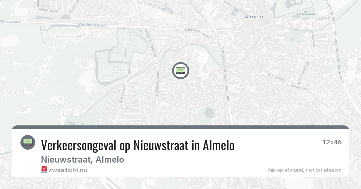 Verkeersongeval op Nieuwstraat in Almelo — 19 jul 2026
