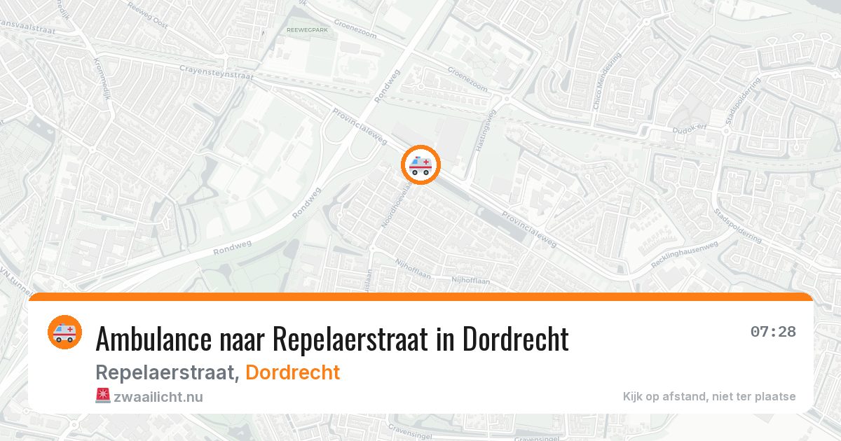 Ambulance naar Repelaerstraat in Dordrecht — 2 apr 2026