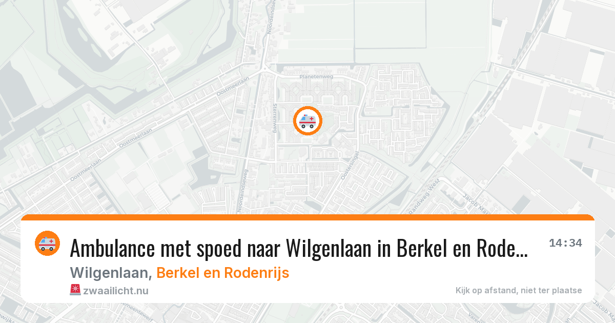 Ambulance met spoed naar Wilgenlaan in Berkel en Rodenrijs — 13 jul 2026