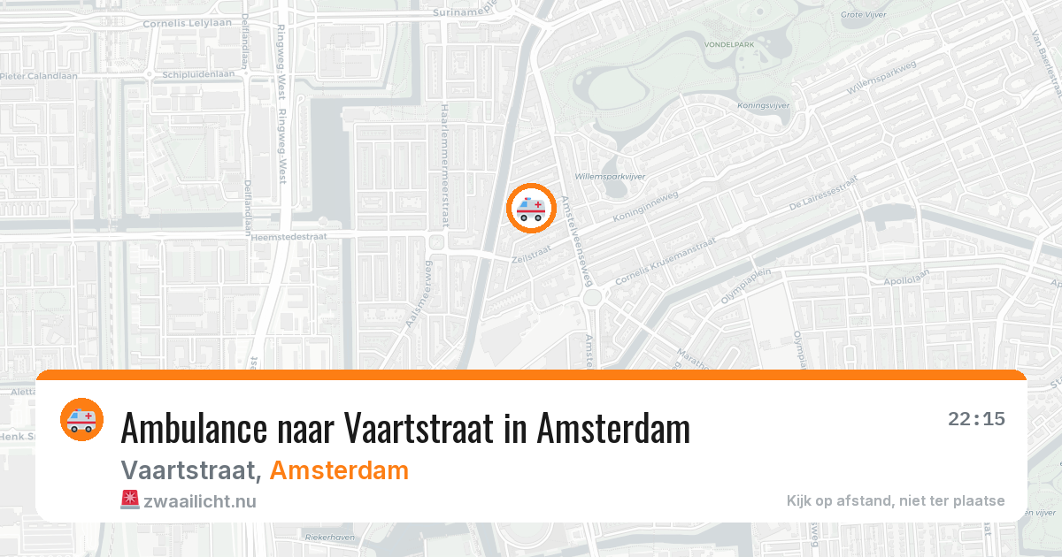 Ambulance naar Vaartstraat in Amsterdam — 14 mei 2026