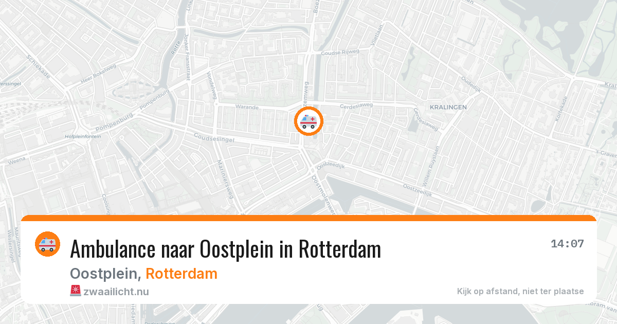 Ambulance naar Oostplein in Rotterdam — 17 jul 2026