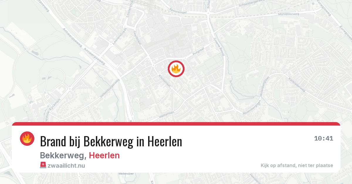 Brand bij Bekkerweg in Heerlen — 1 jun 2026
