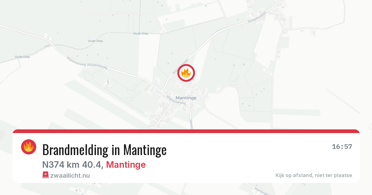 Brandmelding in Mantinge — 29 mei 2026