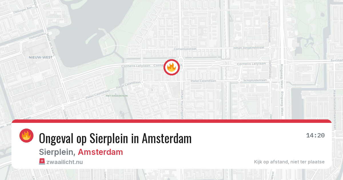 Ongeval op Sierplein in Amsterdam — 23 mrt 2026