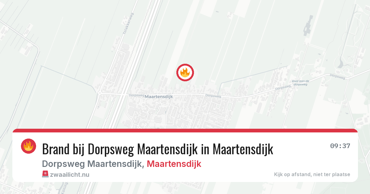 Brand bij Dorpsweg Maartensdijk in Maartensdijk — 15 jul 2026