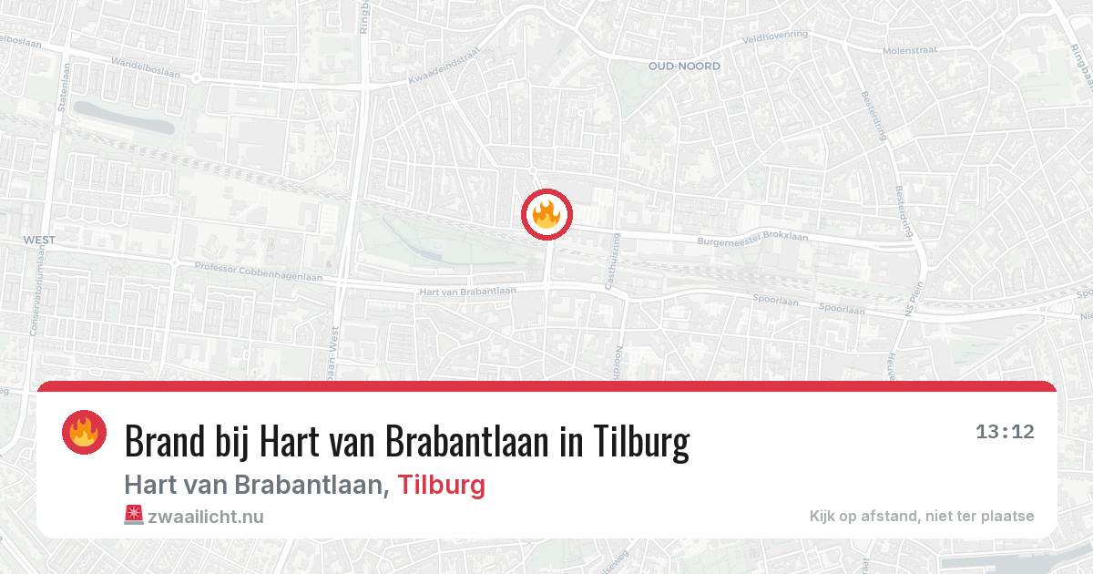 Brand bij Hart van Brabantlaan in Tilburg — 8 jun 2026