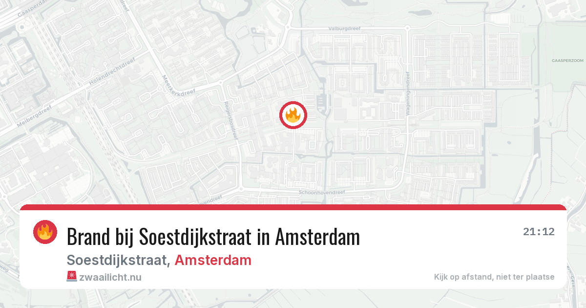 Brand bij Soestdijkstraat in Amsterdam — 10 jul 2026