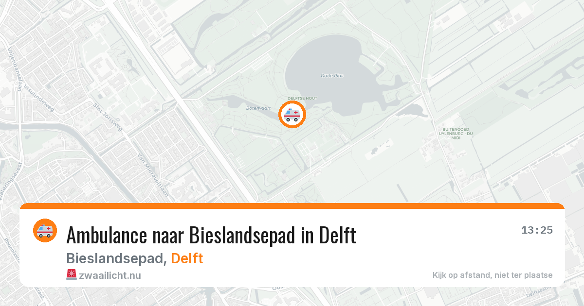 Ambulance naar Bieslandsepad in Delft — 13 jul 2026