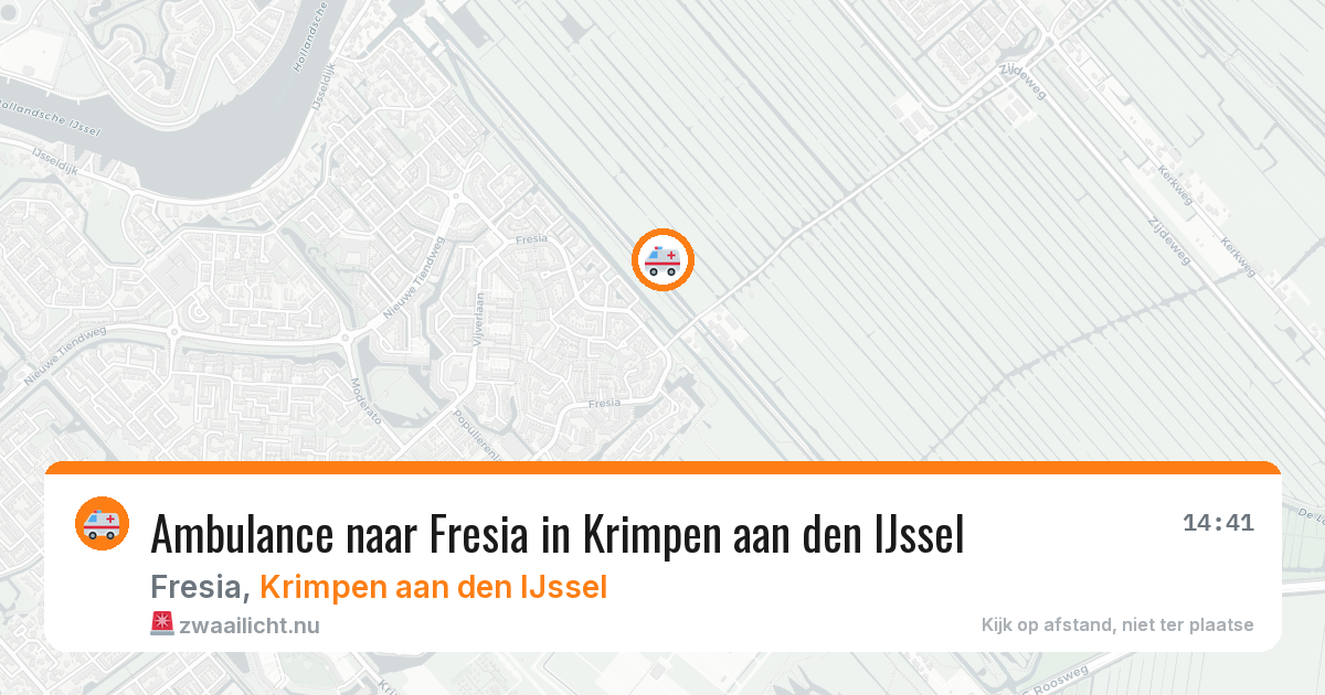 Ambulance naar Fresia in Krimpen aan den IJssel — 20 jul 2026