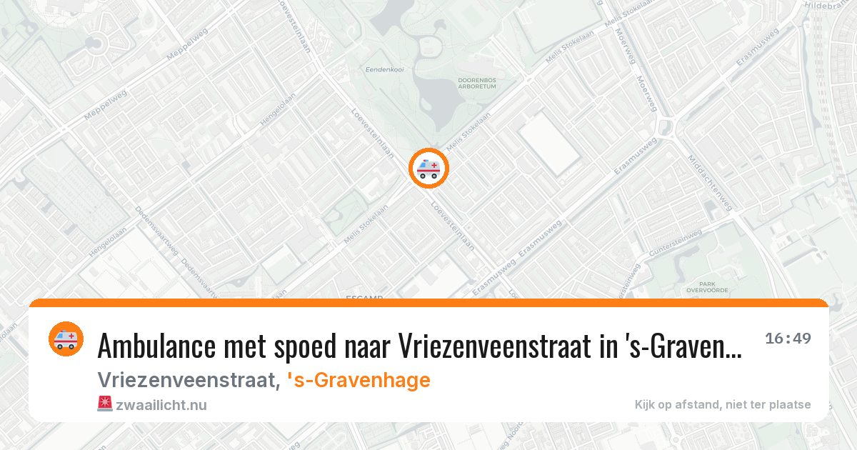 Ambulance met spoed naar Vriezenveenstraat in 's-Gravenhage — 31 mei 2026