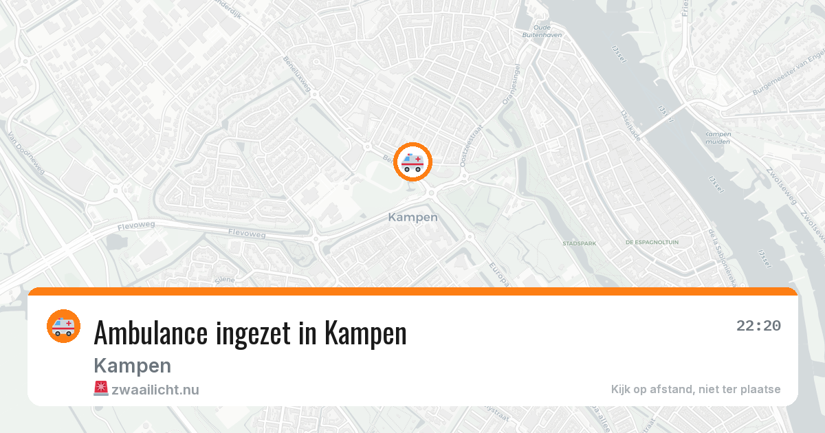 Ambulance ingezet in Kampen — 20 jul 2026