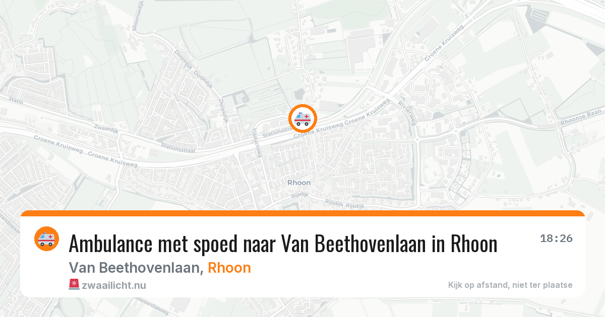 Ambulance met spoed naar Van Beethovenlaan in Rhoon — 10 jul 2026