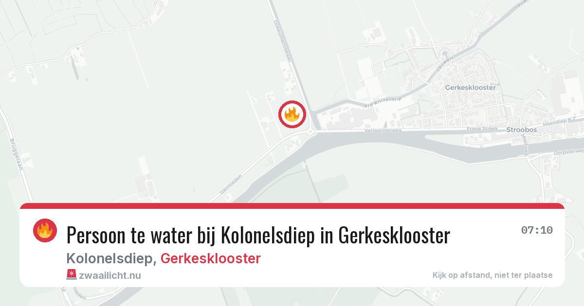 Persoon te water bij Kolonelsdiep in Gerkesklooster — 27 apr 2026