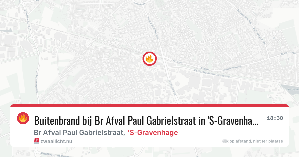 Buitenbrand bij Br Afval Paul Gabrielstraat in 'S-Gravenhage — 21 jan 2026