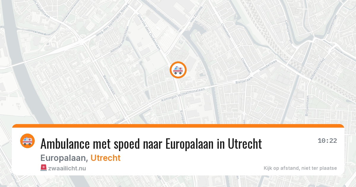 Ambulance met spoed naar Europalaan in Utrecht — 1 jun 2026