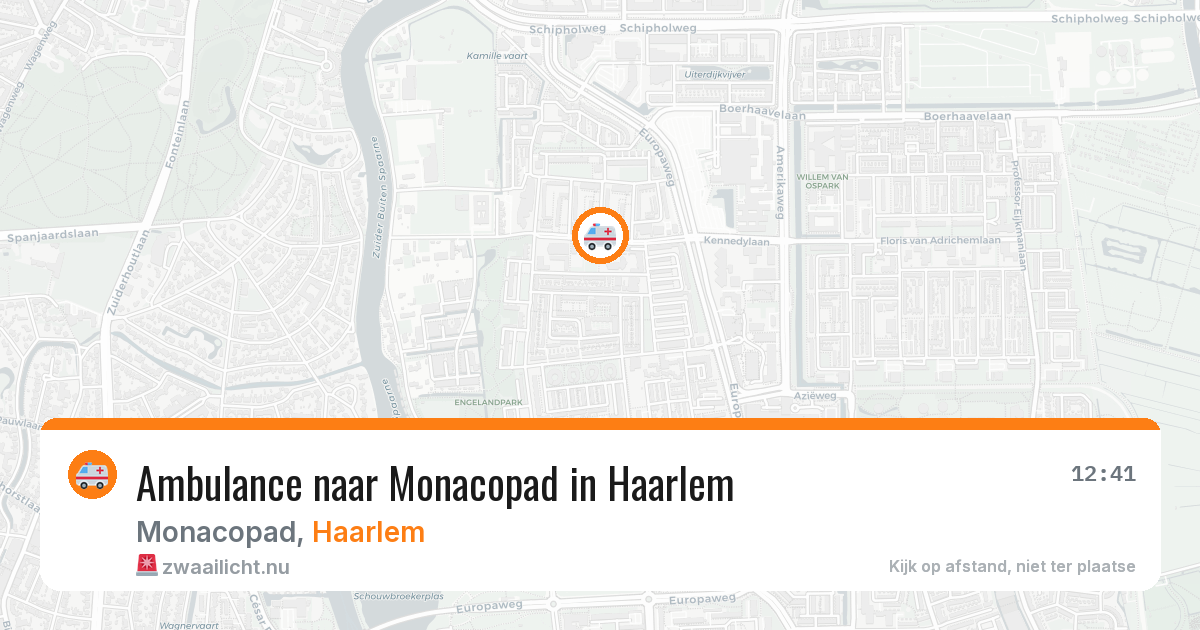 Ambulance naar Monacopad in Haarlem — 17 jul 2026
