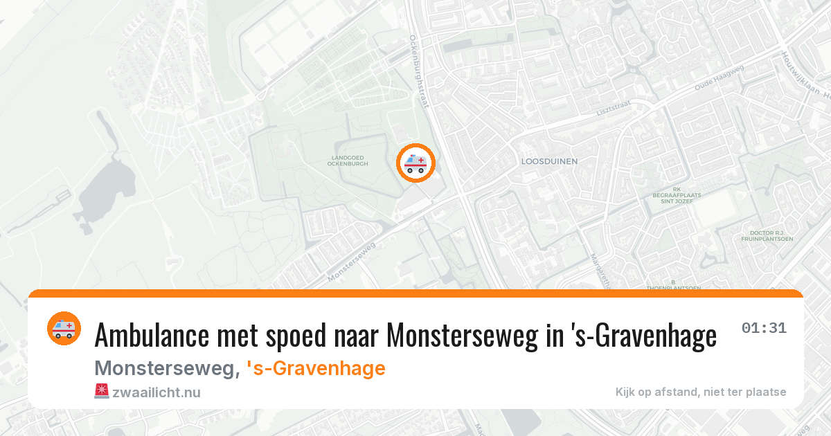 Ambulance met spoed naar Monsterseweg in 's-Gravenhage — 23 jul 2026