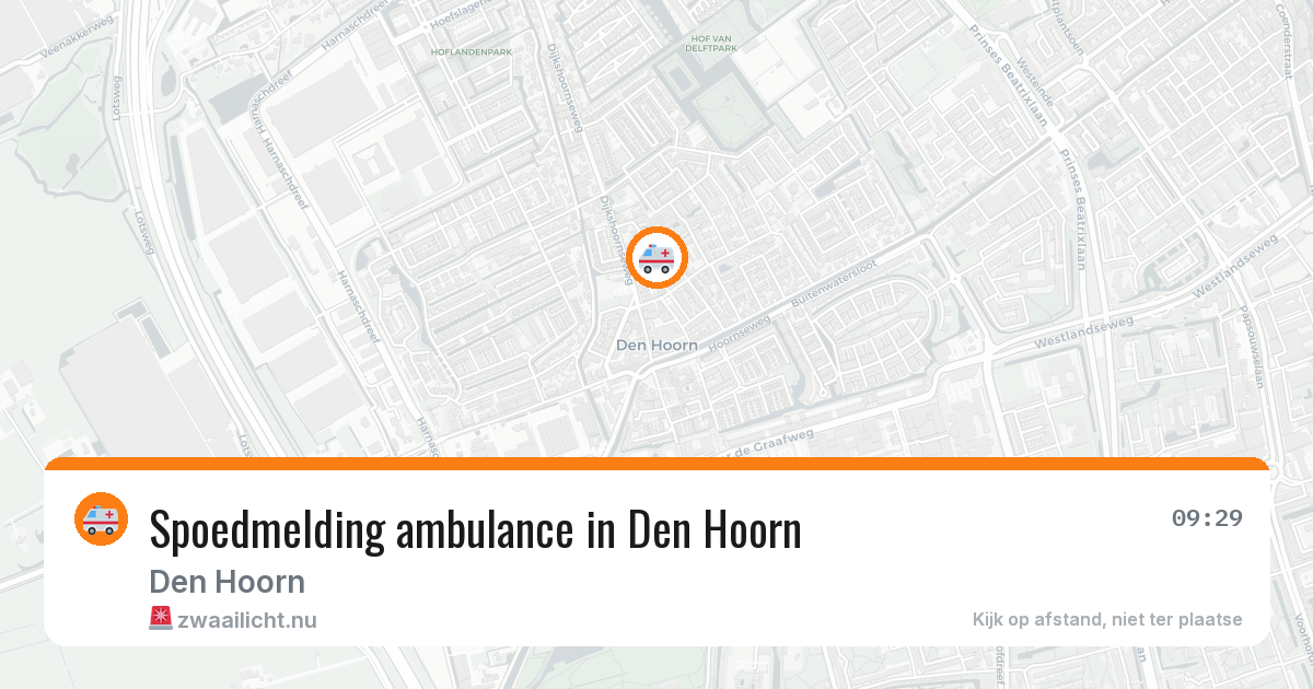 Spoedmelding ambulance in Den Hoorn — 2 jun 2026