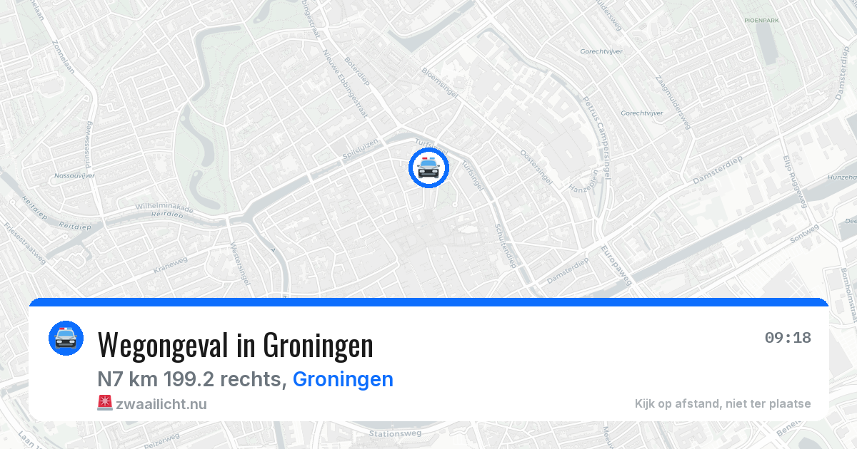 Wegongeval in Groningen — 3 jun 2026