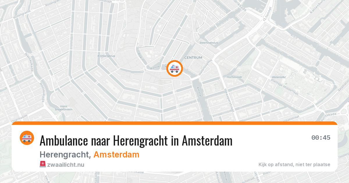 Ambulance naar Herengracht in Amsterdam — 30 mei 2026
