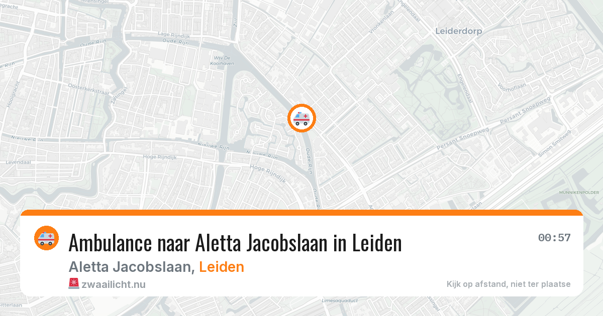 Ambulance naar Aletta Jacobslaan in Leiden — 19 jul 2026