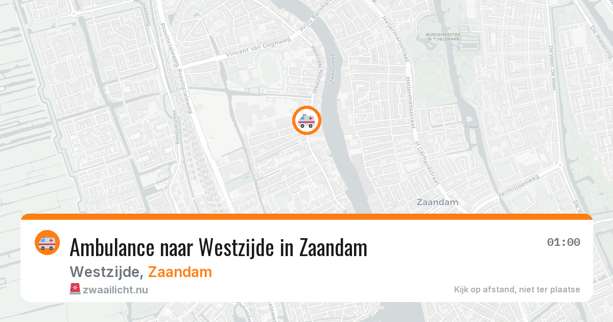 Ambulance naar Westzijde in Zaandam — 18 jul 2026