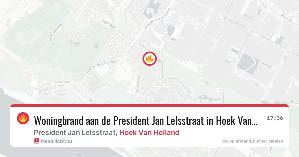 Woningbrand aan de President Jan Lelsstraat in Hoek Van Holland — 7 apr 2026