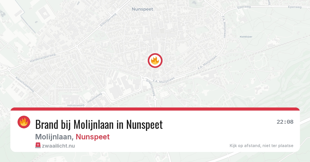 Brand bij Molijnlaan in Nunspeet — 21 jul 2026