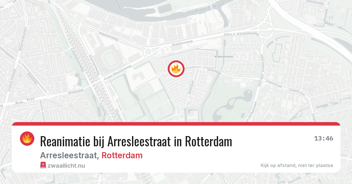 Reanimatie bij Arresleestraat in Rotterdam — 5 mei 2026