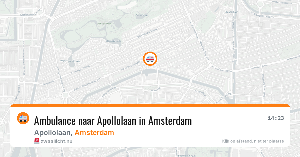 Ambulance naar Apollolaan in Amsterdam — 25 mrt 2026