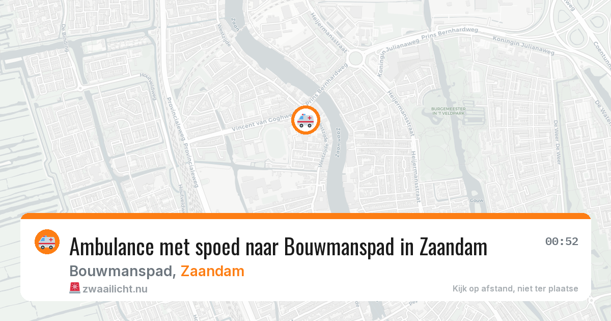 Ambulance met spoed naar Bouwmanspad in Zaandam — 23 jul 2026