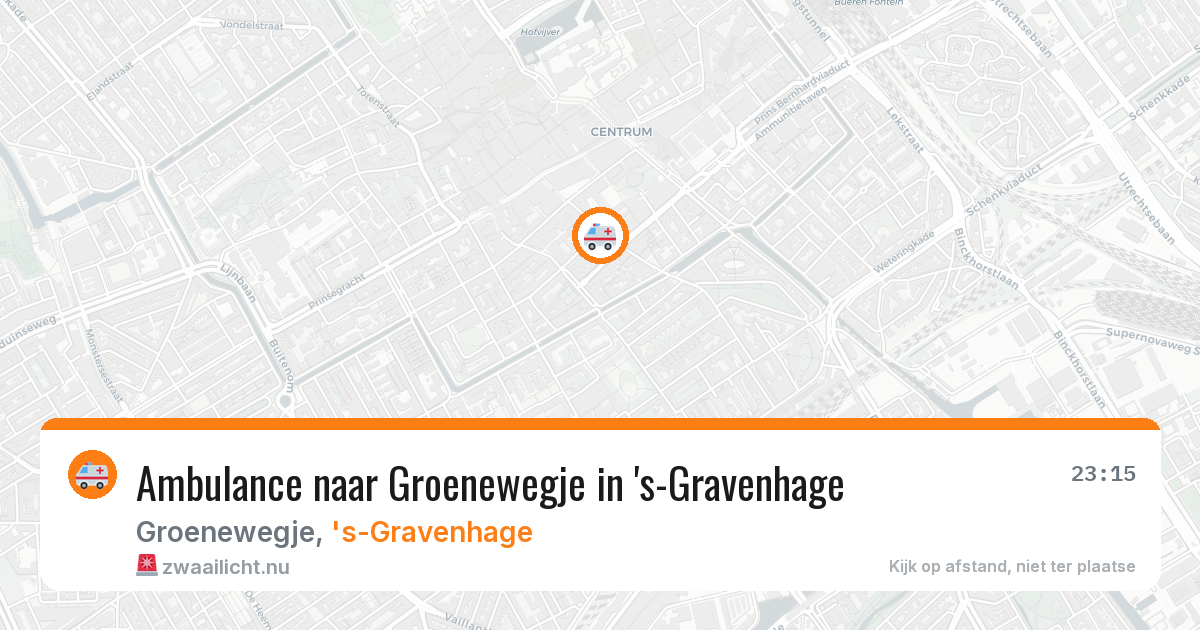 Ambulance naar Groenewegje in 's-Gravenhage — 21 jul 2026