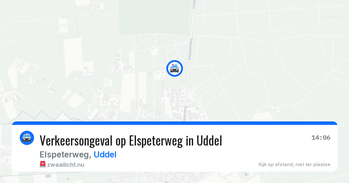 Verkeersongeval op Elspeterweg in Uddel — 21 mrt 2026