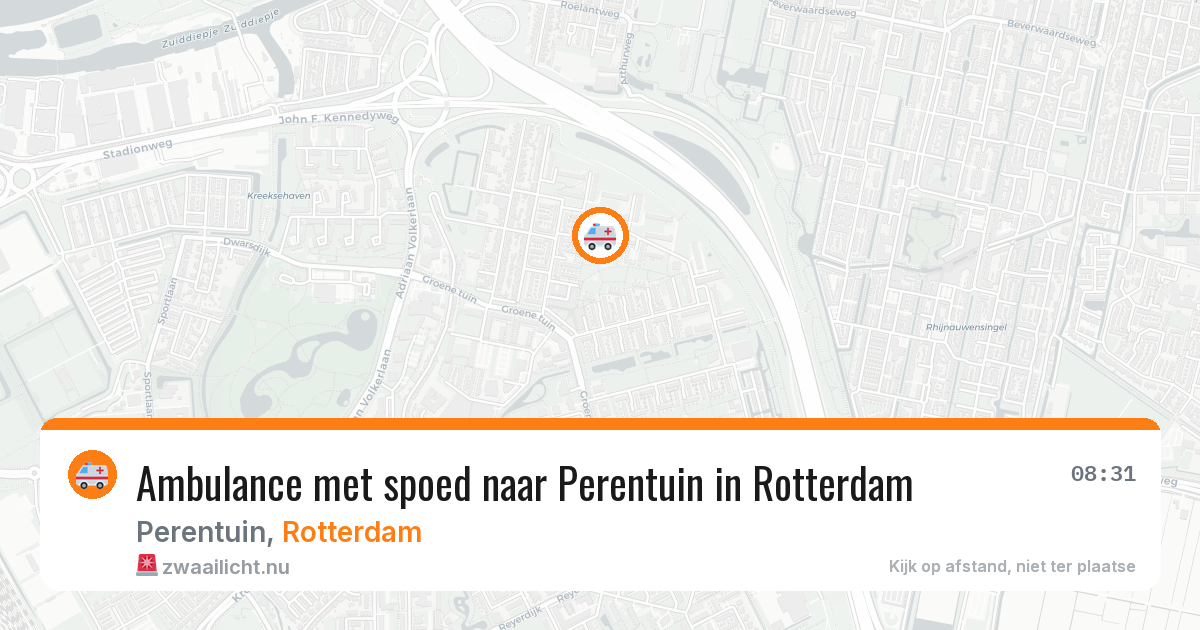 Ambulance met spoed naar Perentuin in Rotterdam — 15 jul 2026
