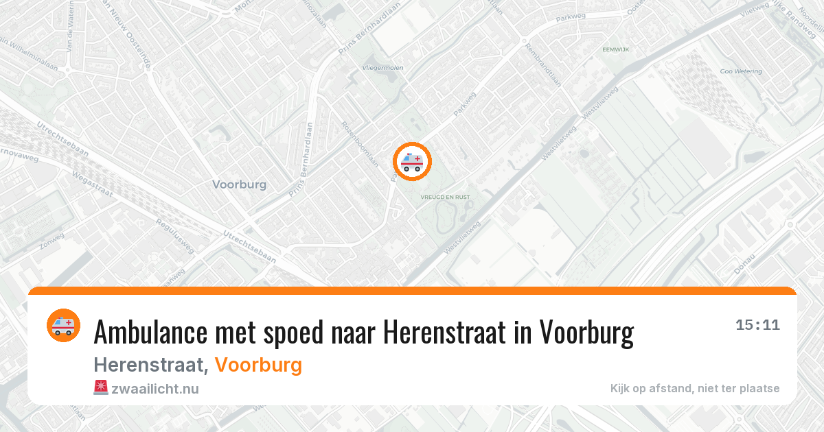 Ambulance met spoed naar Herenstraat in Voorburg — 31 jan 2026