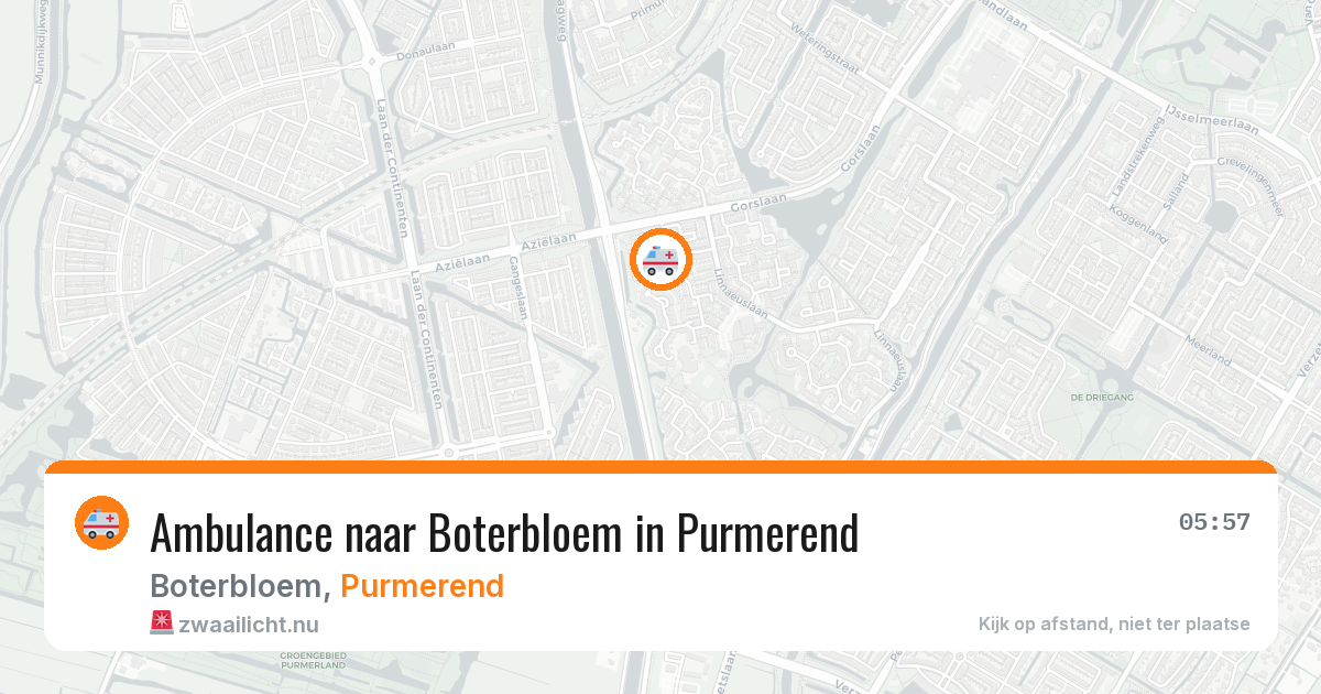 Ambulance naar Boterbloem in Purmerend — 17 jul 2026