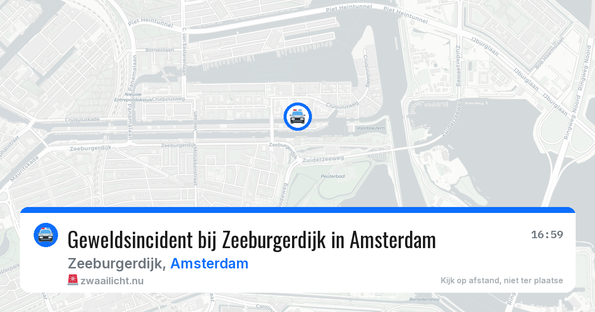 Geweldsincident bij Zeeburgerdijk in Amsterdam — 10 jul 2026