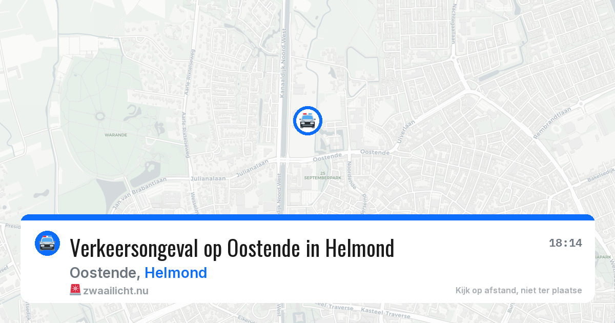 Verkeersongeval op Oostende in Helmond — 3 mei 2026
