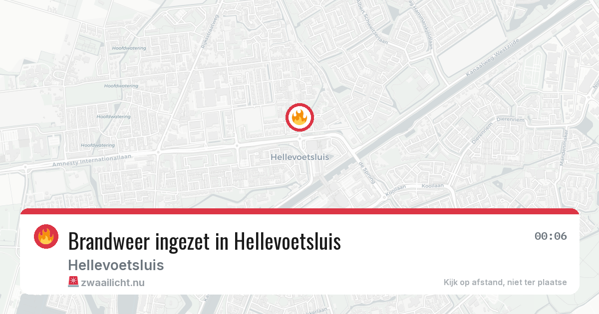 Brandweer ingezet in Hellevoetsluis — 27 mei 2026 | 🚨 Zwaailicht.nu