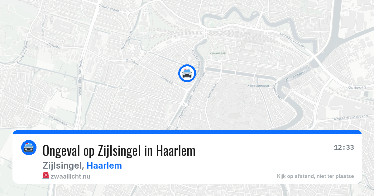 Ongeval op Zijlsingel in Haarlem — 10 jul 2026