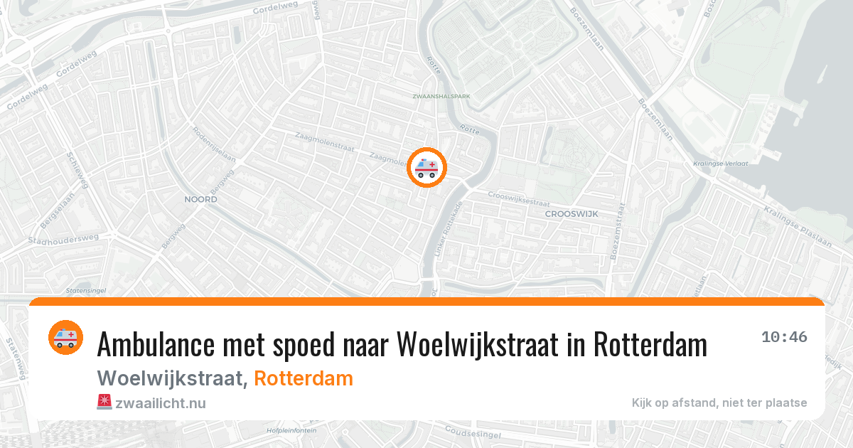 Ambulance met spoed naar Woelwijkstraat in Rotterdam — 25 mrt 2026