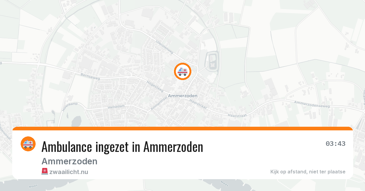 Ambulance ingezet in Ammerzoden — 2 jul 2026
