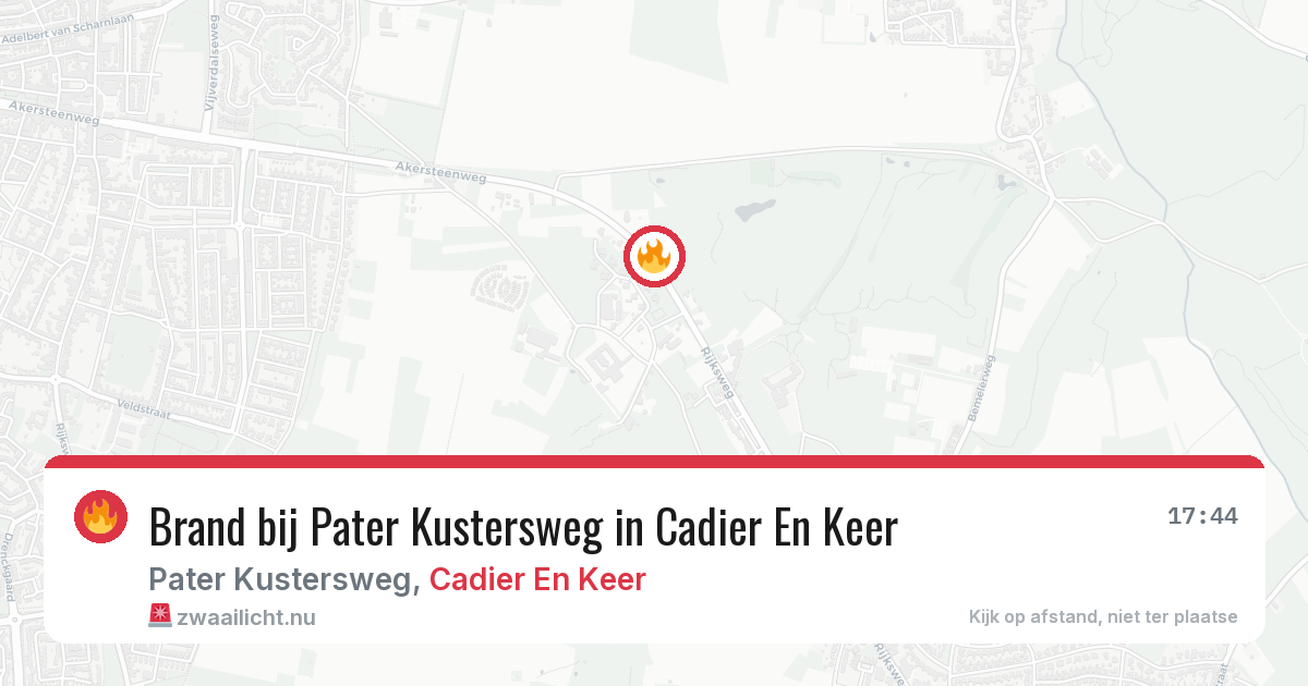 Brand bij Pater Kustersweg in Cadier En Keer — 12 jul 2026