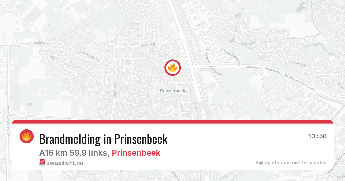 Brandmelding in Prinsenbeek — 20 apr 2026
