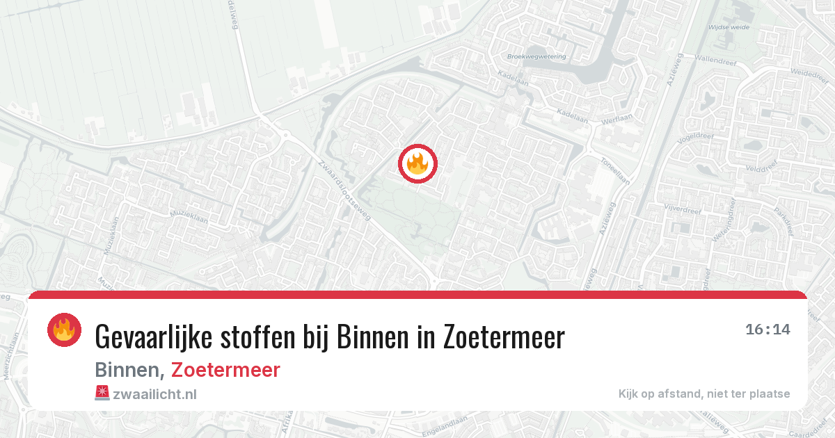 Gevaarlijke stoffen bij Binnen in Zoetermeer — 3 mrt 2026