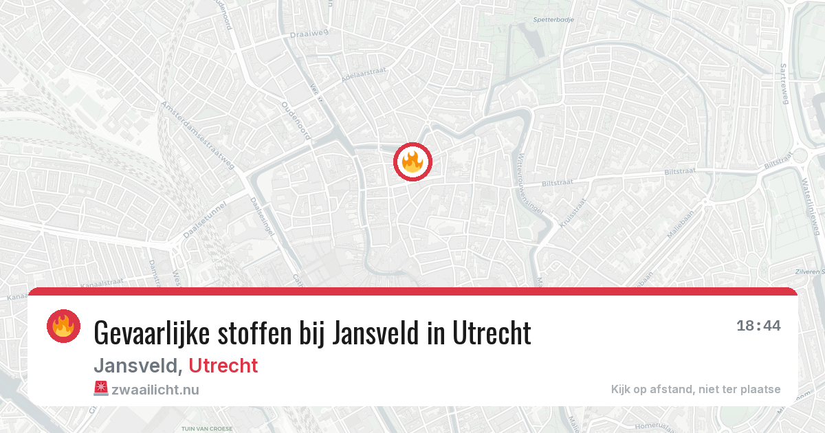 Gevaarlijke stoffen bij Jansveld in Utrecht — 16 jul 2026