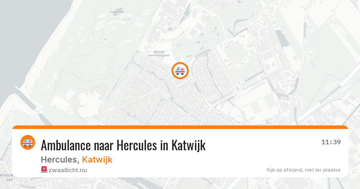 Ambulance naar Hercules in Katwijk — 16 jul 2026