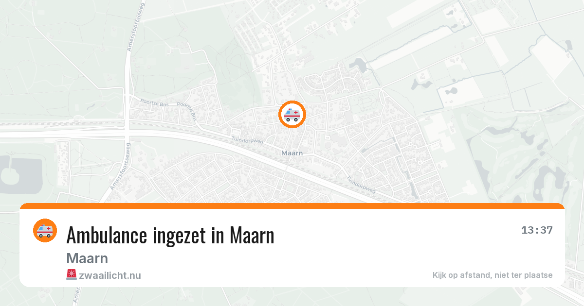 Ambulance ingezet in Maarn — 20 jul 2026