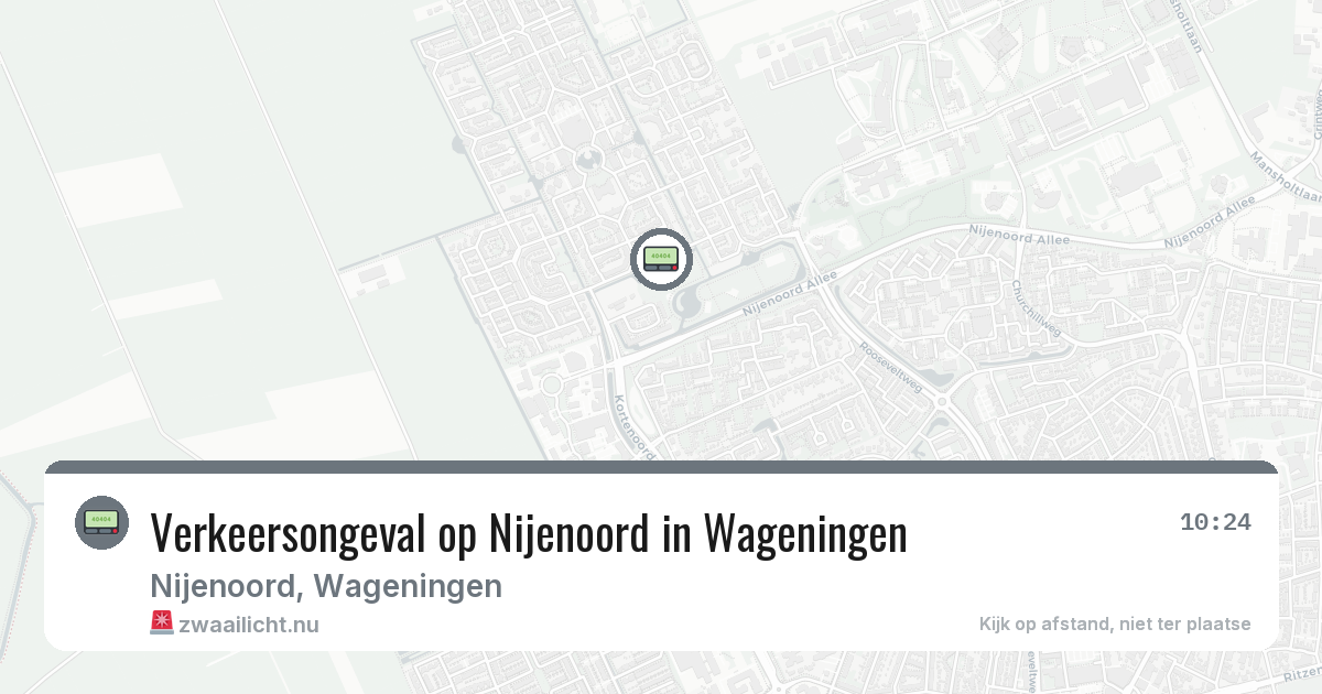 Verkeersongeval op Nijenoord in Wageningen — 25 jul 2026